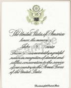 Cremation Options Presidential Memorial Certificates